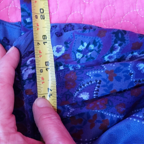 Sweet and Flirty Vintage Boho 70s 80s Sheer Purple Kimono Dress M-L - Picture 8 of 8